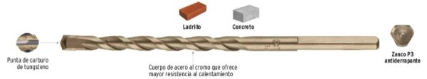 BROCA P/CONCRETO 1/4 X  4