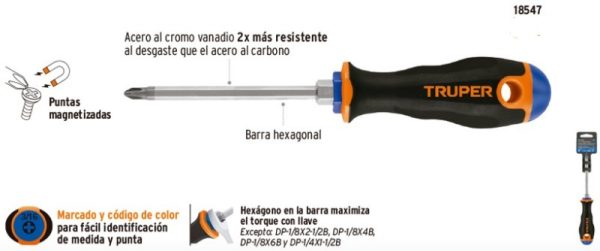 DESARMADOR CRUZ 1/8 X 2 1/2