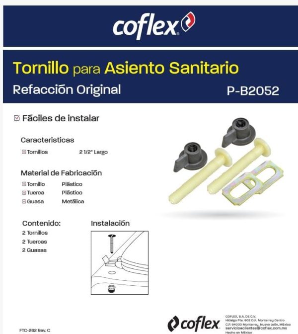 TORNILLO P/ASIENTO WC P-B2052