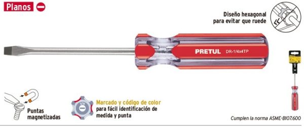 DESARMADOR PLANO 3/16X4