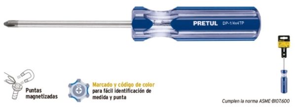 DESARMADOR CRUZ 1/4 X 4