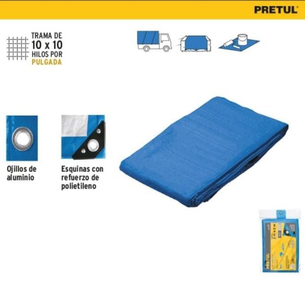 LONA AZUL 2.00 X 3.00 MTS