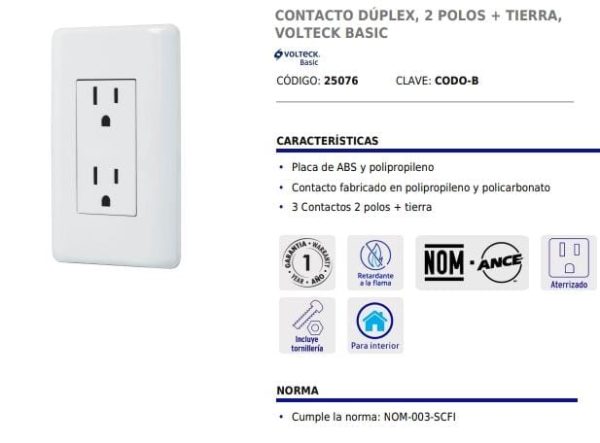 CONTACTO DUPLEX C/P BCO