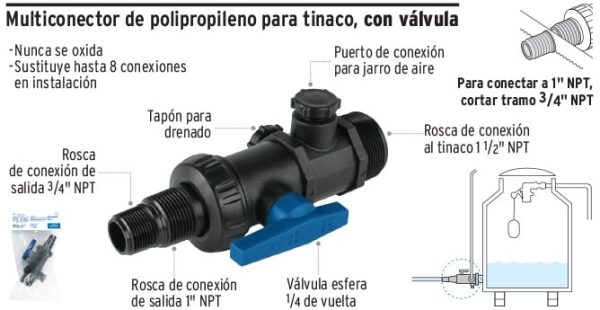 MULTICONECTOR C/VALV ATIN-001