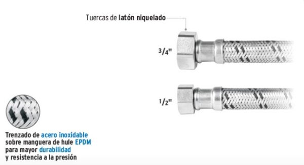 FLEXICO A. INOX. 60 CM 19/19